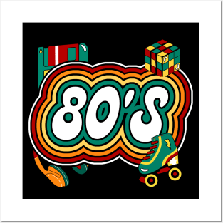 Born In The 80'S-Retro Birthday Gift Posters and Art